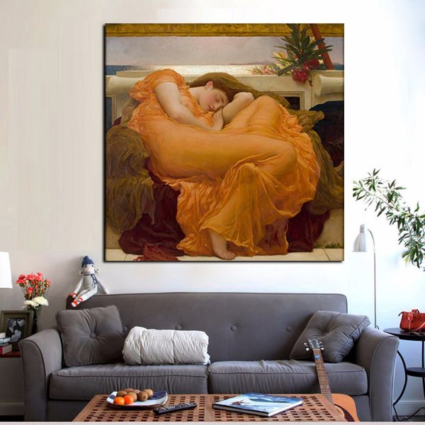Grande taille HD imprime peinture à l'huile nue réaliste femmes endormies sur toile affiche mur Art photo peinture murale pour salon