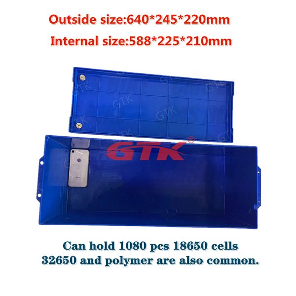 Caja de batería ABS + PC de gran capacidad, tamaño grande, cubierta para paquetes diy, 24V, 200AH, 12V, 500AH, 120AH, 48V, 210AH, células LTO de iones de litio lifepo4