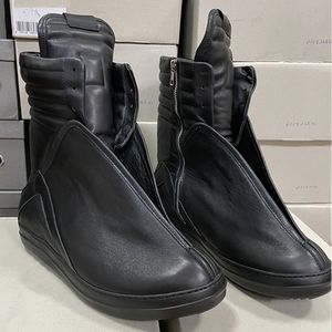 Botines de gran tamaño para hombre, zapatillas de deporte de moda de cuero genuino, zapatos de Hip Hop de alta calidad para hombre