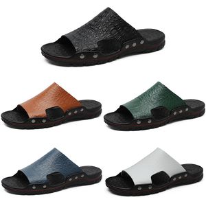 Big Size Men dames sandalen schoenen klassieke heren wit zwart blauw groen bruin lederen schoenen slippers gai