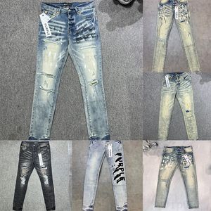 Big Size Paars Mannen Vrouwen Purples Merk Designer Rechte Broeken Streetwear Denim Broek Mans Mode Veelkleurige Punk Broek Heren Hiphop Jeans Amirs