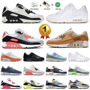 air max 90 nike airmax 90s Og max 90 chaussures de course 90s sneakers MAX90 sneakers Phantom Noir blanc hommes femmes sneakers airmaxs Outdoor taille 36 - 47 【code ：L】
