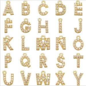 Micro pavé de paramètres en Zircon, breloques avec lettres initiales, pendentifs pour collier, grandes et petites boucles d'oreilles, résultats de bijoux, mélange, vente en gros