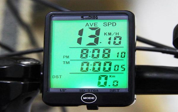 Big SN Waterproof Bike Computer Mode Light Light Bicycle Cycling Cycling Speedometer LCD Backlight Bike Odómetro8104574