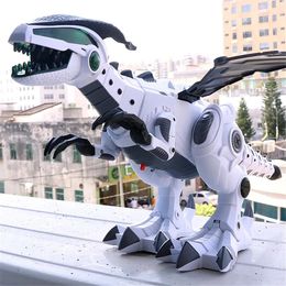 Big Spray Dinosaurs Robot Pterosaurs Cartoon Walking Swing Animal Model Electronic Intelligent Dinosaurio Toys Gift for Children 240408