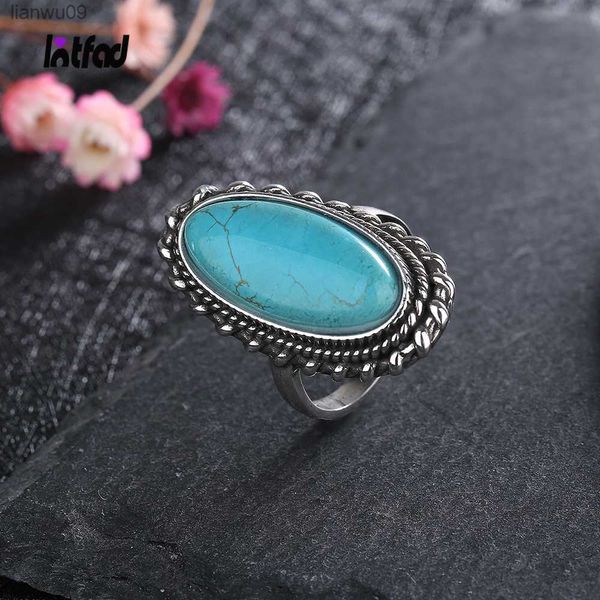 Big Stone 1125mm Bague Turquoise Naturelle pour Femmes En Argent Sterling 925 Anneaux Rétro Design Beaux Bijoux Cadeaux Bague De Luxe L230704