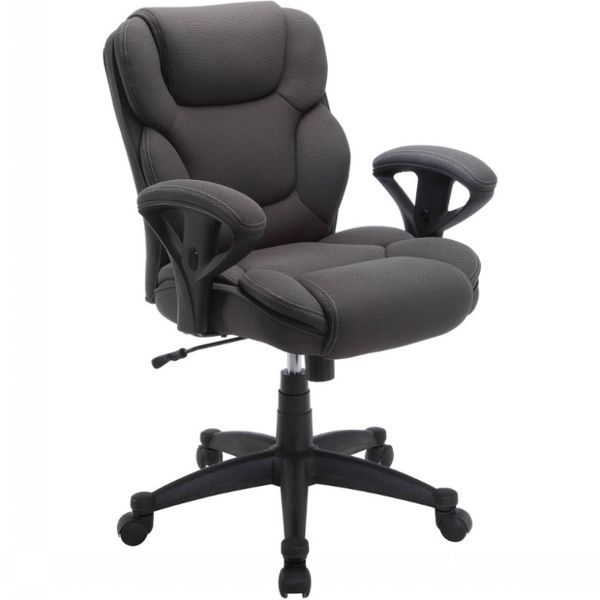 Silla de oficina Big Tall Fabric Manager, soporta hasta 300 libras, gris