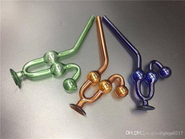 Gros épais coloré serpent en verre Pipess Bong brûleurs à mazout verre tabac conduites d'eau pour fumer des narguilés Pipe avec base livraison gratuite