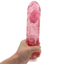 Big Dildo Vibrateur épais gelée vibrante coq