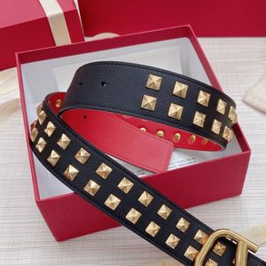 Big v Mens Premium Quality Belt 40mm Luxury merk Designer Damesriem Fashion Casual Style Echte cowhide Never Crease Taillebands bezaaid riem met doos 60