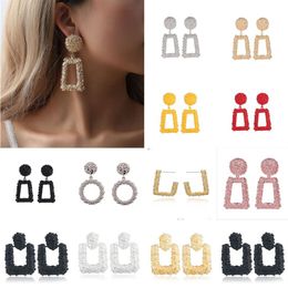 Grote vintage oorbellen voor vrouwen kleur gouden geometrische statement oorbellen 2018 metaal oorschangen trend sieraden290t