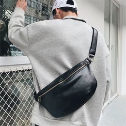 Grand sac de taille pour hommes marque de luxe en cuir concepteur épaule bandoulière poitrine sacs mâle décontracté Bum banane voyage Fanny Pack 220218273f