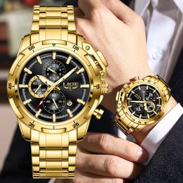 Big Watches for Men Top Luxury Brand Lige Quartz Mens Watch Sport Sport Imperproofr Wrist Watches Chronograph Date Relogie Masculino 240409
