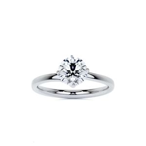 Grote Witte 10k Vvs Moissanite Diamanten Sieraden Ring Ronde Briljante Solitaire Diamanten Verlovingsring Voor Vrouwen Mannen