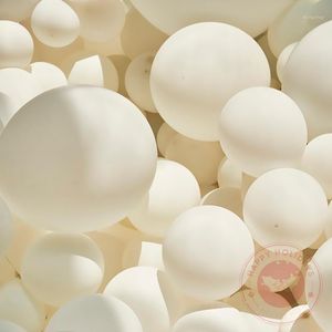 Grote witte ronde ballonnen 5/10 // 12/18 / 36inch bruiloft latex helium pastel matte pure baloes boog garland verjaardag decoratie