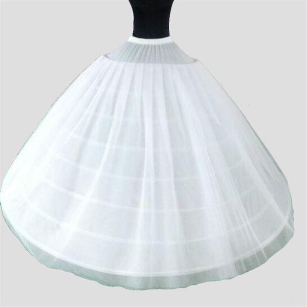 Grand large 6 cerceaux 2 couches Tulle Long mariage femme jupons pour robe de Quinceanera taille élastique Crinoline pour robe de bal de mariée333k