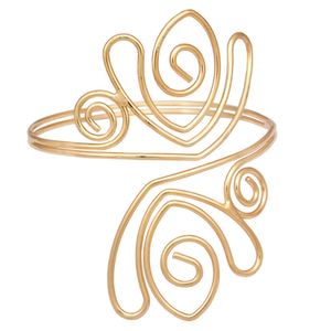 Big Wide Bangle Bracelets Femmes Aztèque Swirl Paisley Bracelet De Mariée Brassard Bras Brassard Brassard Belly Dance Bijoux Pulseras Q0719