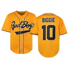 Biggie Smalls Baseball Jersey 72 Badboy BG Movie Heren Shirt Cosplay Kleding Alle gestikt Amerikaanse maat SXXXL 240228