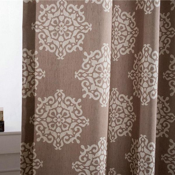 Cortinas BIGMUM, Cortinas opacas con estampado clásico chino elegante para sala de estar, dormitorio, cocina, Cortinas para ventana