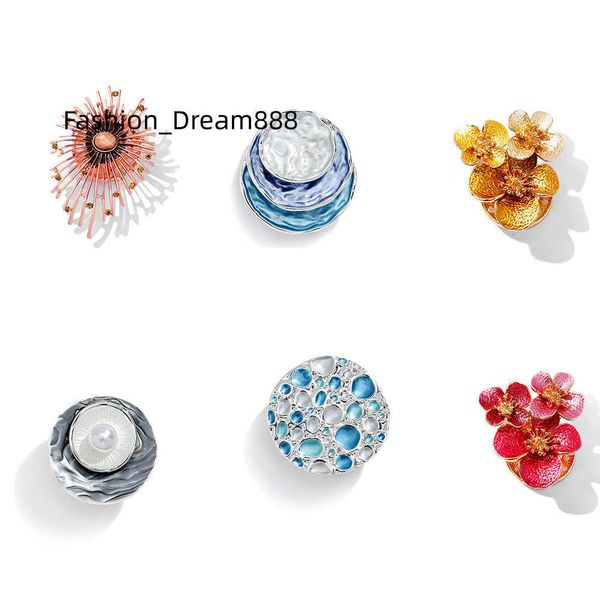 bijoux Designer Bouton Bleu hijab Broche broche Femmes designer personnalisé corée écharpe aimant broche aimant