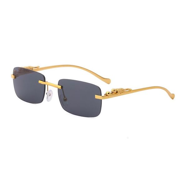 Bijy Gafas de sol Diseñador fresco Moda para mujer Hombre Marco Lujo Rectángulo Sin montura Estilo negro Forma Sunnies Gafas Marcos Espectáculos Carti Orname