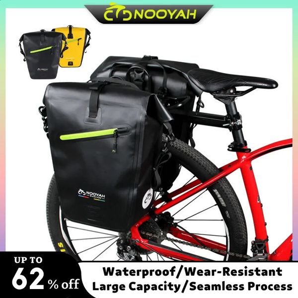 Cestas para bicicletas NOOYAH Bolsa para bicicletas Bicicleta Estante trasero Asiento trasero Bolsa para maletero Paquete de viaje impermeable Ciclismo Pannier MTB Accesorios para bicicletas de carretera Cesta 231214