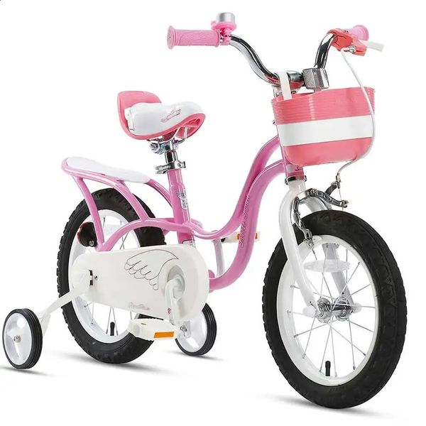Paniers de vélo rose 16 pour fille avec roues d'entraînement et panier 231030