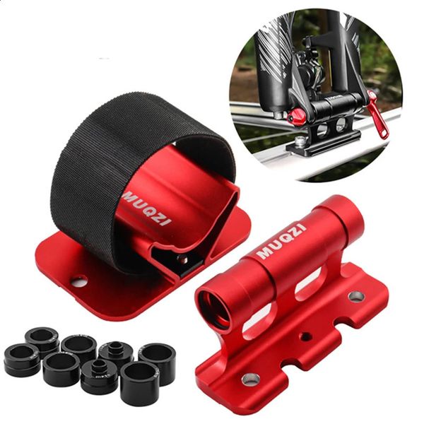 Paniers de vélo Dégagement rapide à travers l'essieu Fourche Support de toit de voiture Route VTT Accessoires de vélo de montagne Adaptateur de support de support fixe 231109