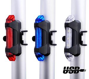 Vélo de vélo légers à LED rechargeable arrière-feu arrière USB Sécurité de la queue arrière avertissement Cycling Light Portable Flash Light Super Bright3598656