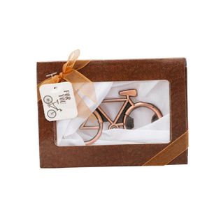 Bike flesopener cadeaus voor huwelijksfeest gunsten hipsters fiets ambachtelijke decor in geschenkdoos vintage bruin metaal