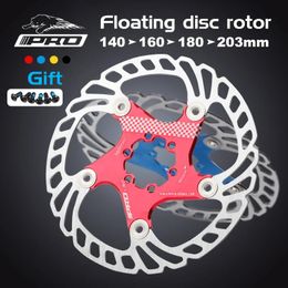 Freins de vélo IIIPRO Rotor de frein 140mm 160mm 180mm 203mm Plaquettes de disque de vélo en acier inoxydable 6 clous avec vis pour partie de route VTT 231114