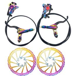 Frenos de bicicleta Zoom Rainbow Cableado interno externo Freno de disco hidráulico Bicicleta Delantera Trasera 900 1500 mm Manguera MTB Bicicleta Frenos de presión de aceite 231031