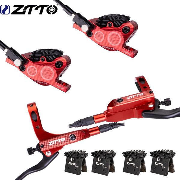 Frenos de bicicleta ZTTO MTB Pinza de freno hidráulica de 4 pistones M840 Pastillas Disco 160mm Conjunto Componentes de bicicleta 230619