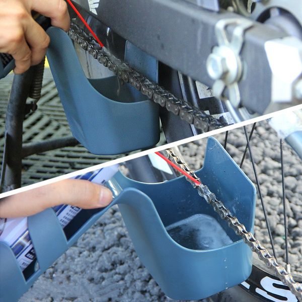Boîte à outils d'huile de chaîne de vélos Nettoyage de la chaîne de nettoyage à l'étalage à l'épreuve des éclaboussures