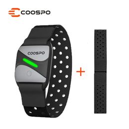 Fietscomputers COOSPO HW807 HRV hartslagmeter Armband Optische Outdoor Fitness Sensor Bluetooth 5.0 ANT IP67 Hardlopen Fietsen voor Wahoo 231101