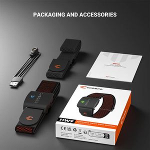 Fietscomputers COOSPO HW9 Armband Hartslagmeter met HR-zones/Calorieën HRM-sensor voor Fitness Fietsen BLE5.0 ANT voor Peloton Zwift Wahoo 231101