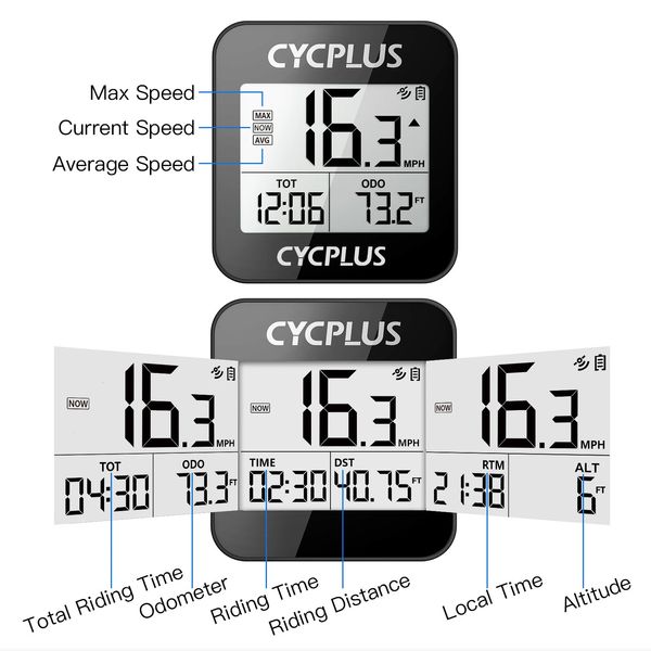 Ordinateurs de vélo CYCPLUS G1 GPS ordinateur de vélo compteur de vitesse étanche compteur kilométrique sans fil accessoires de vélo avec support de montage 231129