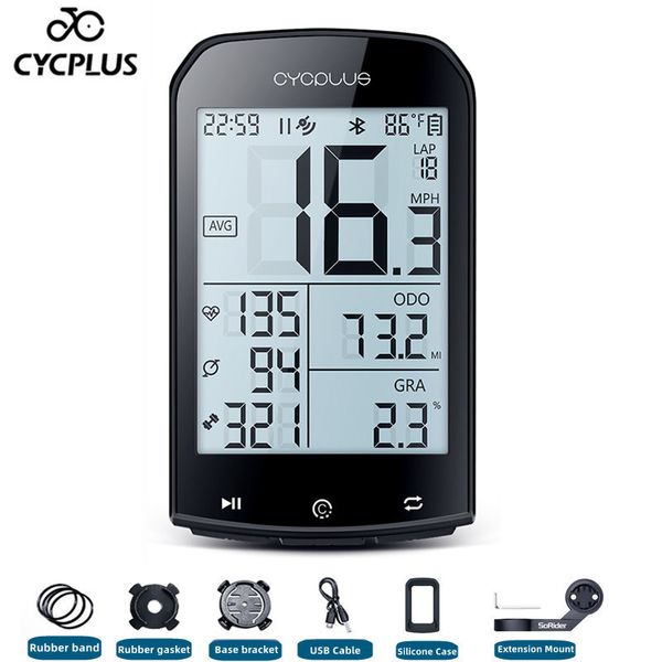 Computadoras para bicicleta CYCPLUS M1 Computadora para bicicleta GPS Odómetro inalámbrico Bicicleta de montaña Ciclocomputadora de carretera Velocímetro Ciclismo Cadencia Sensor de frecuencia cardíaca 230729