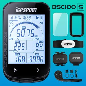 Ordinateurs de vélo IGPSPORT BSC100S GPS Odomètre Capteur de cyclisme Cycl Speedomet Riding Speedometer 26 grand écran 230811