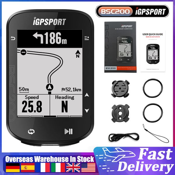 Ordinateurs de vélo IGPSPORT BSC200 GPS ordinateur de vélo sans fil Cycle compteur de vitesse numérique ANT Route Navigation chronomètre vélo compteur de vitesse de vélo 230829