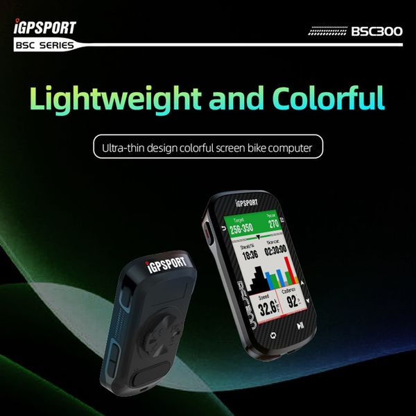 Ordinateurs de vélo IGPSPORT BSC300 GPS Ordinateur IGS Compteur de vitesse sans fil Vélo Digital Ant Cadence Capteur IPX7 Odomètre étanche 230823