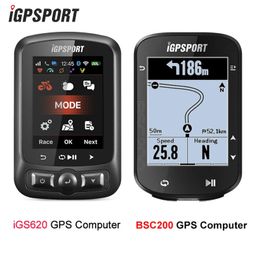 Ordinateurs de vélo IGPSPORT IGS620 IGS 620 BSC200 GPS ordinateur sans fil de cyclisme Ant Bluetooth Navigation Speedmeter GPS accessoire de vélo en plein air 231129