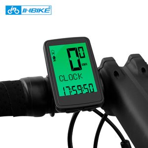 Fietscomputers inbike draadloze fietscomputer met snelheid cadans waterdichte MTB bergachterachterverlichting snelheidsmeter kilometer tomertometer LCD -display 230815