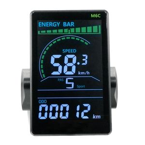 Bike Computers LCD Pantalla ABS M6C 24V 36V 48V 60V ES Scooter ESCOTER PANCHOR DE COLOR CON USB para Mountain Electric 230815