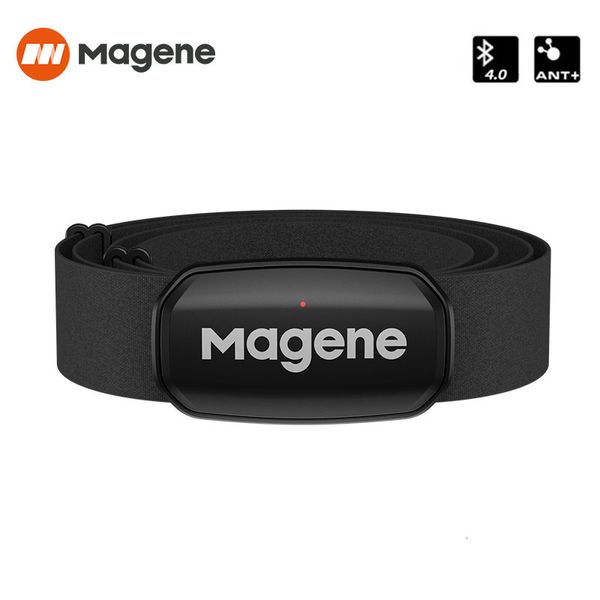 Ordinateurs de vélo Magene H303 Capteur de fréquence cardiaque Bluetooth ANT Mise à niveau H64 HR Moniteur avec sangle de poitrine Double mode Ordinateur Vélo Sports Band Ceinture 230906