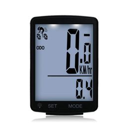 Ordinateurs de vélo Écran LCD multifonctionnel ordinateur de vélo sans fil vélo étanche à la pluie compteur de vitesse odomètre cyclisme 2.8 pouces ordinateur de vélo étanche 231216