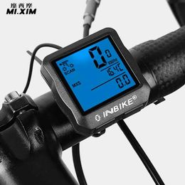 Ordinateurs de vélo Ordinateur de vélo en plastique LCD numérique vtt route vélo odomètre numérique filaire chronomètre GPS filaire compteur de vitesse accessoires de vélo 231018