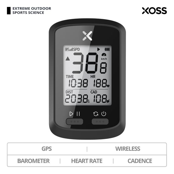 Ordinateurs de vélo XOSS GG2 GPS Ordinateur sans fil Vélo Compteur de vitesse Route VTT étanche Bluetooth Ant Cadence Vitesse Vélo 230823