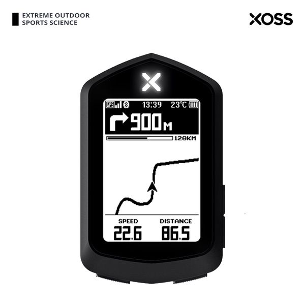 Computadoras de bicicleta XOSS NAV Computadora Ciclismo inalámbrico GPS Velocímetro Mapa Navegación Impermeable Bluetooth Ant Cadencia Velocidad 2.4 '' Pantalla HD 230925