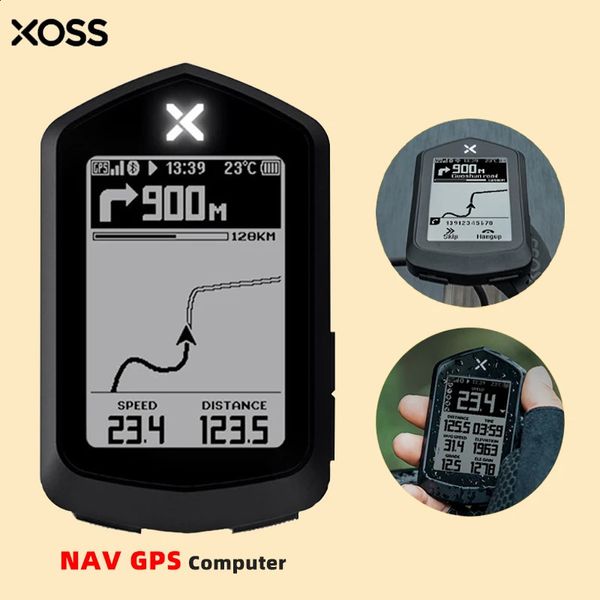 Ordinateurs de vélo XOSS NAV Ordinateur sans fil Cyclisme GPS Compteur de vitesse Carte Navigation Étanche Bluetooth Ant Cadence Vitesse Vélo 231109